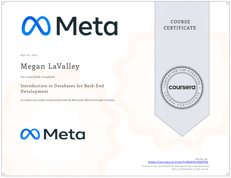 Introduction to Databases for Back-End Development